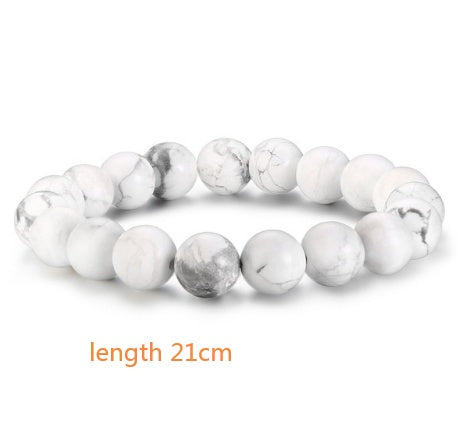 Natural Stone Bead Bracelet Lava Rock And White Pine Beads Stretch Charm Bracelet Gift Anti Fatigue Jewelry 19cm