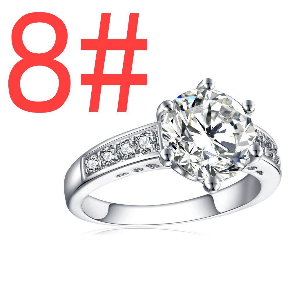 Womens Geometric Copper Inlaid Zircon Ring Fashion Jewelry Individually Packed Gift Ring Wedding Ring Promise Ring