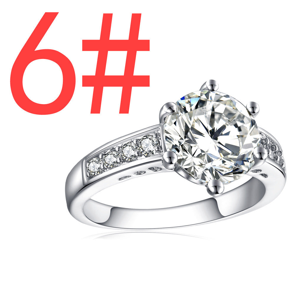 Womens Geometric Copper Inlaid Zircon Ring Fashion Jewelry Individually Packed Gift Ring Wedding Ring Promise Ring