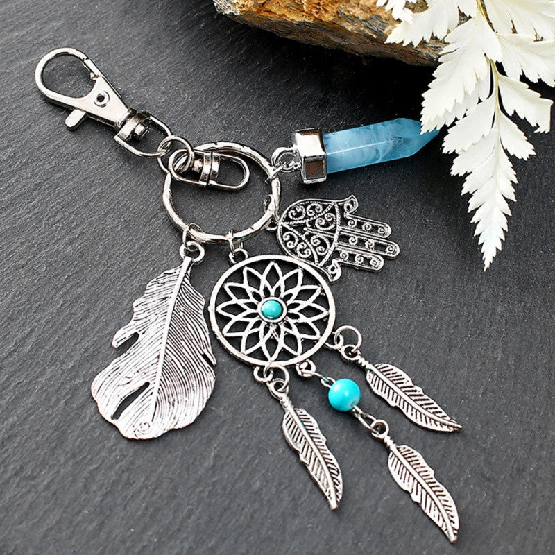 Dream Catcher Keychain With Tassel Pendant Metal Key Ring Unisex Gift For Weddings Birthdays Travel Graduations