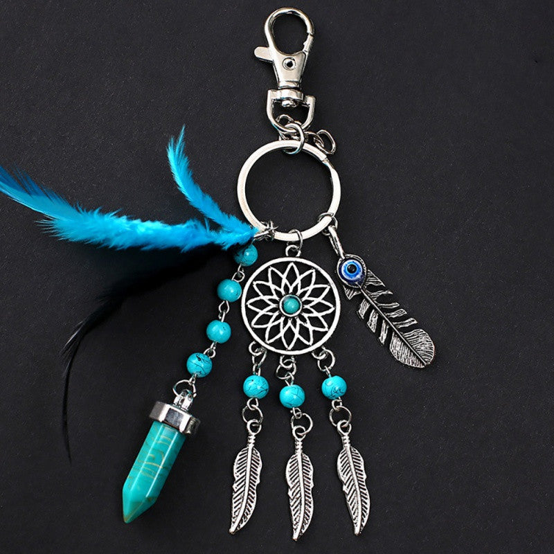 Dream Catcher Keychain With Tassel Pendant Metal Key Ring Unisex Gift For Weddings Birthdays Travel Graduations