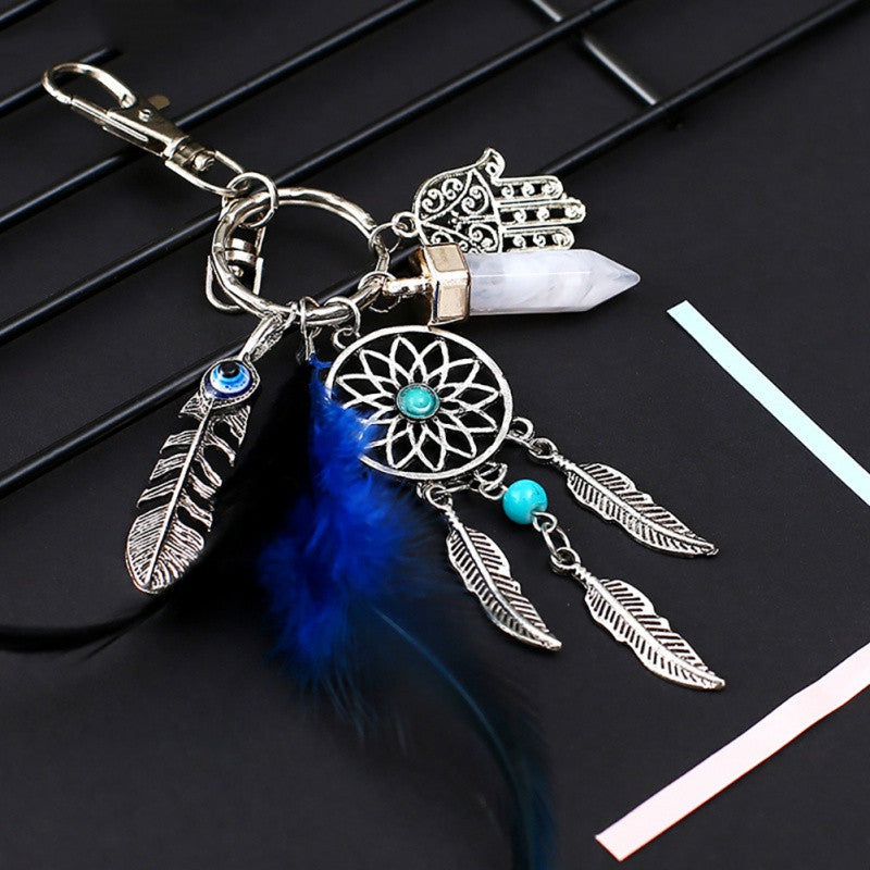 Dream Catcher Keychain With Tassel Pendant Metal Key Ring Unisex Gift For Weddings Birthdays Travel Graduations