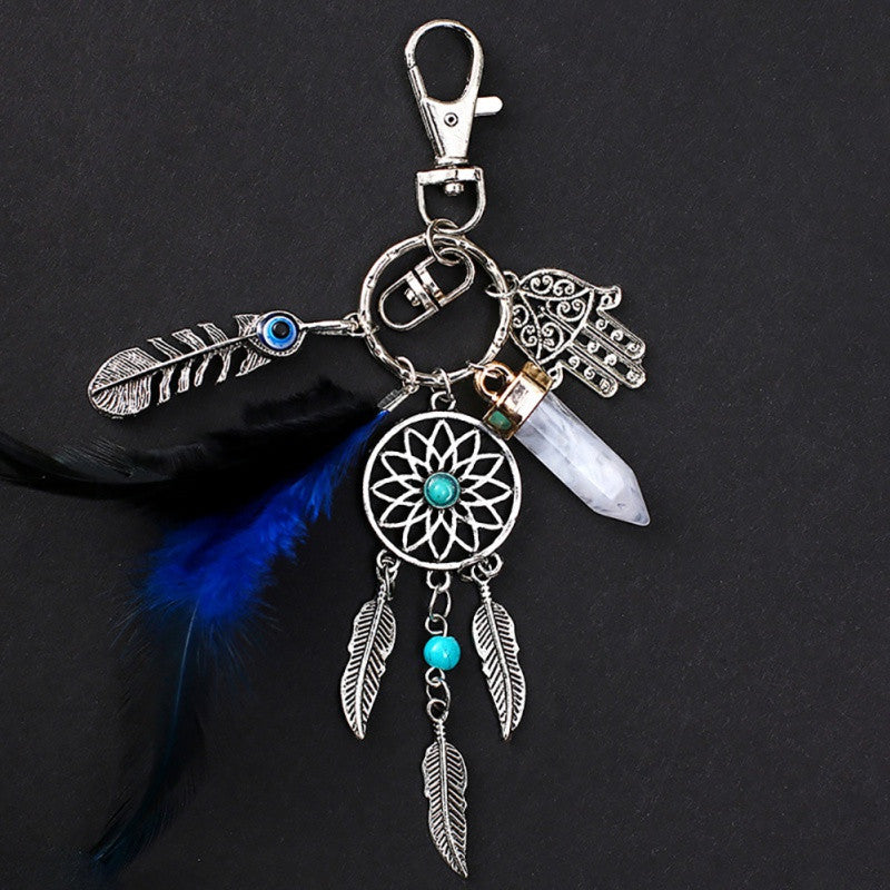 Dream Catcher Keychain With Tassel Pendant Metal Key Ring Unisex Gift For Weddings Birthdays Travel Graduations