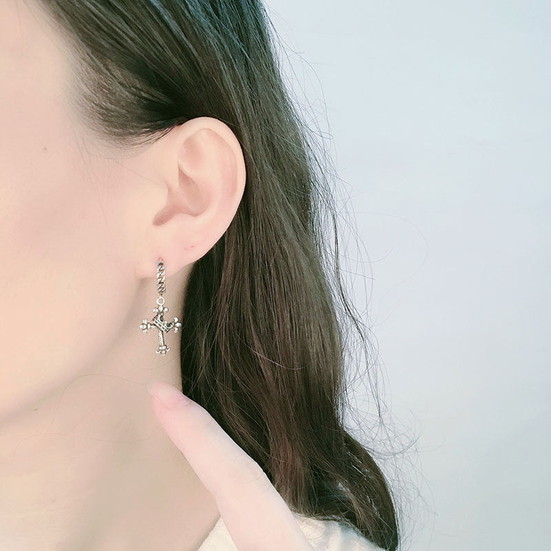 Vintage Copper Anchor Earrings Distressed Drop Style Women