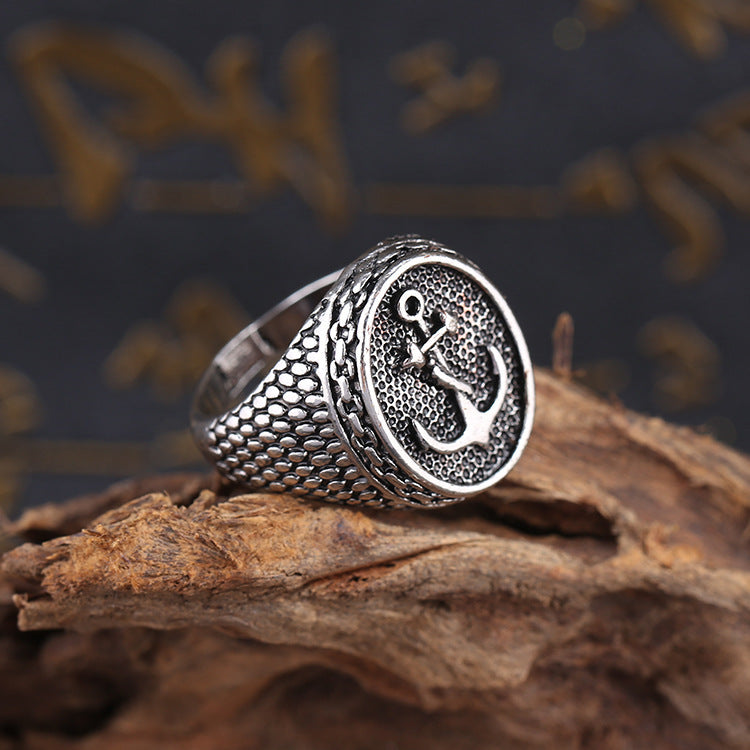 Tree of Life Ring Titanium Steel Polished Retro Punk Jewelry Gift Individually Packed For Men And Women Everyday Wear