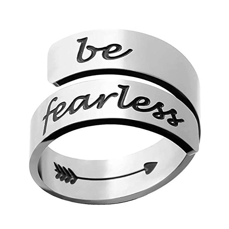 Stainless Steel Adjustable Ring With Smooth Engraving For Gift Giving Unisex Jewelry For Men Women Anniversary