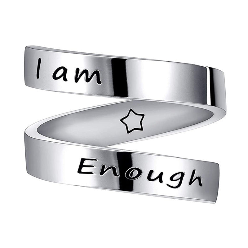 Stainless Steel Adjustable Ring With Smooth Engraving For Gift Giving Unisex Jewelry For Men Women Anniversary