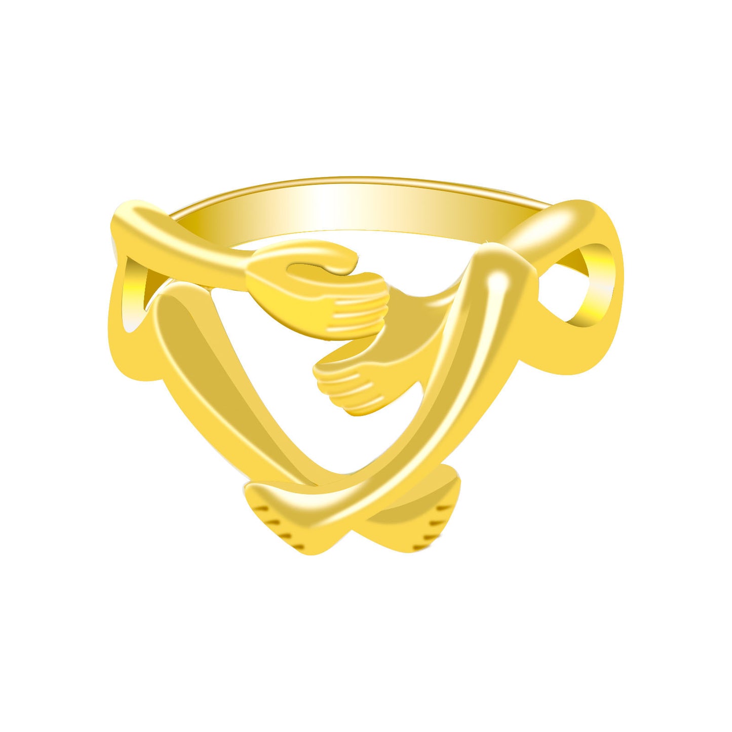 Geometric Ring For Women Alloy Jewelry Electroplated Finish Individually Packaged Gold Tone Ring In Gold Color