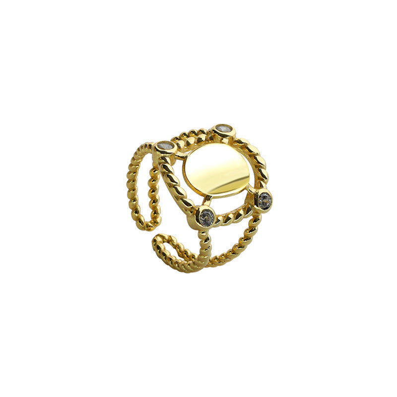 Sterling Silver Ring For Women 925 Adjustable Opening European Style Lightweight Personalized Jewelry Fashion Jewelry