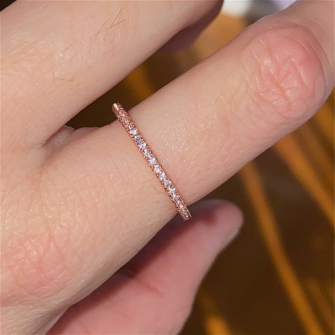 Women Geometric Copper Ring Inlaid Zircon Fashion Jewelry Individually Packed Birthday Gift Ring For Her Style