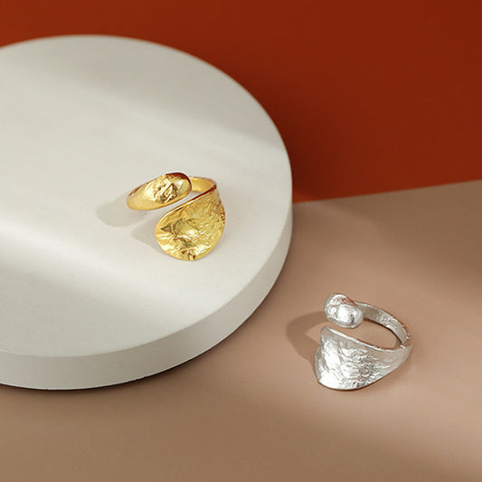 Geometric Electroplated Ring European Design Gold Silver