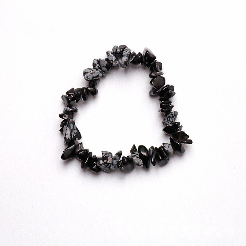 Natural Stone Bracelet Crushed Stone Bracelet Polished Chakra Bracelet Healing Grounded Energy Bracelet Energy