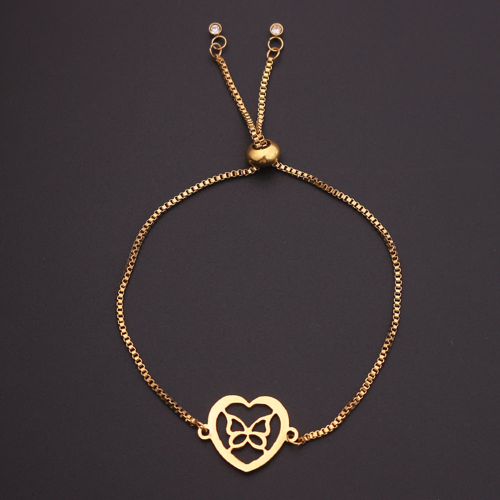 Doll Charm Bracelet For Women Alloy Stainless Steel Family Bracelet Cute Simple Gift For Birthday Gift Idea For Her