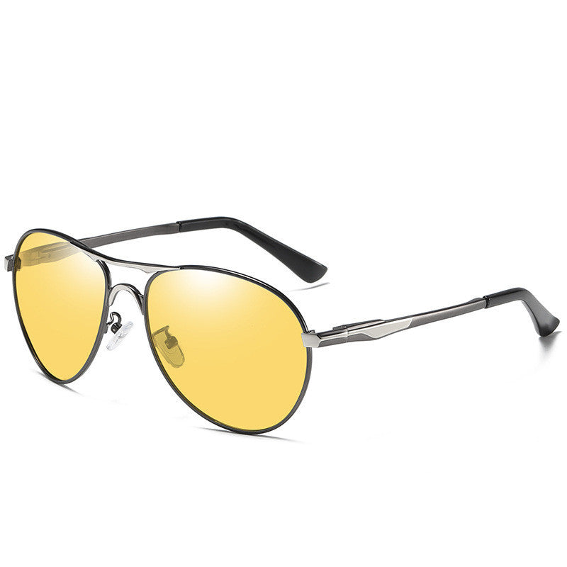 Polarized Color Changing Sunglasses With UV400 Protection Metal Frame TAC Lenses For Enhanced Vision In All Conditions