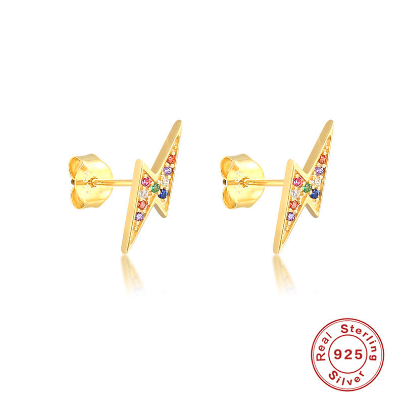 Ear Studs Inlaid With Rectangular Zircon And Irregular Ear Bone Buckles