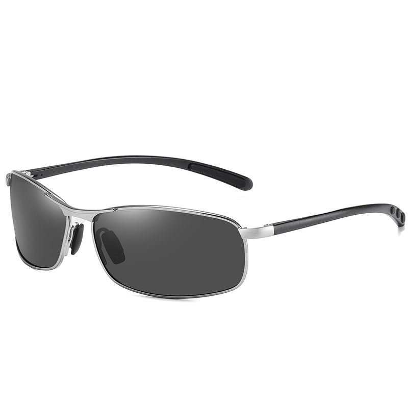 Metal Frame Sunglasses Aluminum Magnesium Alloy Driving Glasses With TAC Lenses NightVision Eyewear Black Film