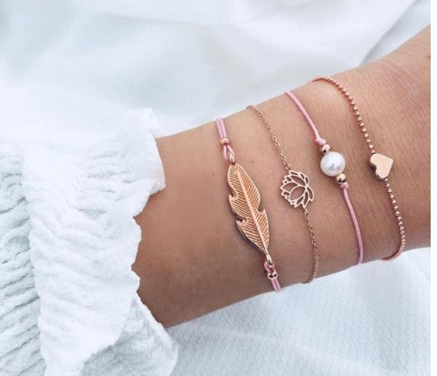 Geometric Knotted Circle Diamond Arrow Bracelet For Women Fashion Jewelry Gift Gold Color Ornament Sparkle Gem