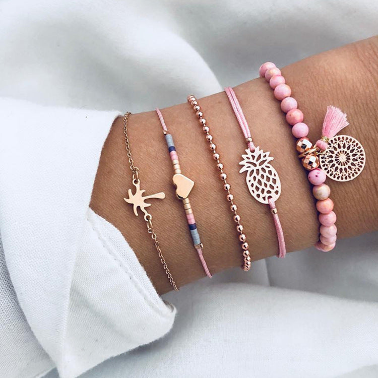 Geometric Knotted Circle Diamond Arrow Bracelet For Women Fashion Jewelry Gift Gold Color Ornament Sparkle Gem