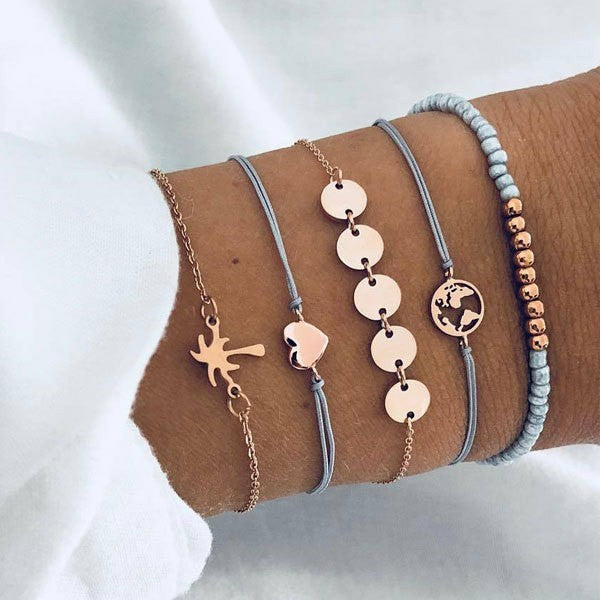 Geometric Knotted Circle Diamond Arrow Bracelet For Women Fashion Jewelry Gift Gold Color Ornament Sparkle Gem