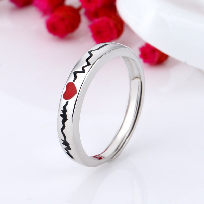 Adjustable Couple Rings Silver Matching Rings For Him And Her Simple Fashion Jewelry High Quality Design Pairs