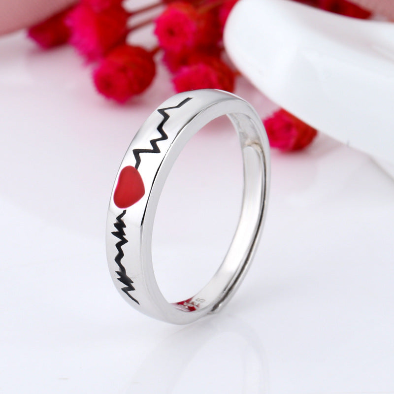 Adjustable Couple Rings Silver Matching Rings For Him And Her Simple Fashion Jewelry High Quality Design Pairs