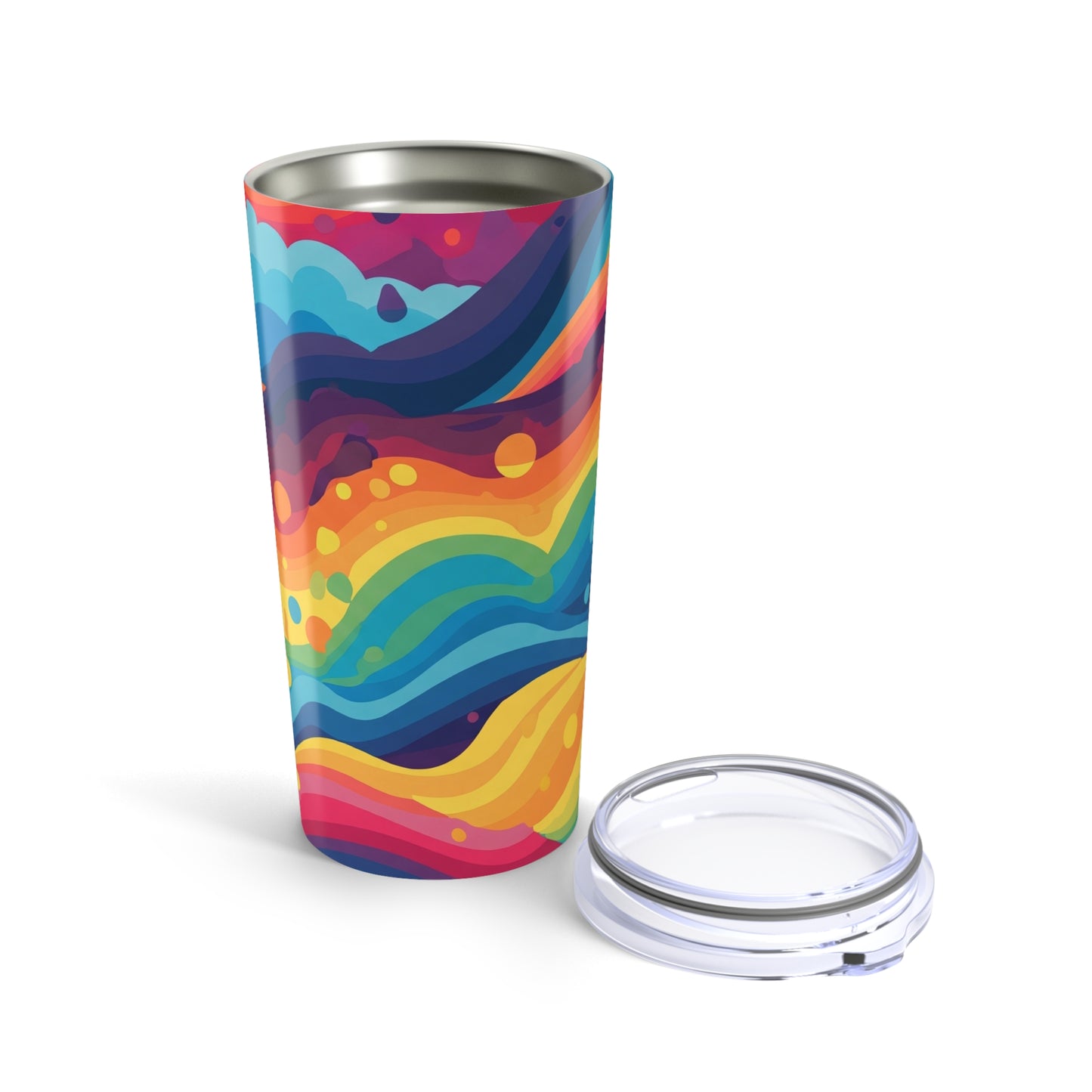20oz Stainless Steel Tumbler Double Wall Vacuum Insulation For Hot Or Cold Beverages Spill Resistant Travel Mug Lid