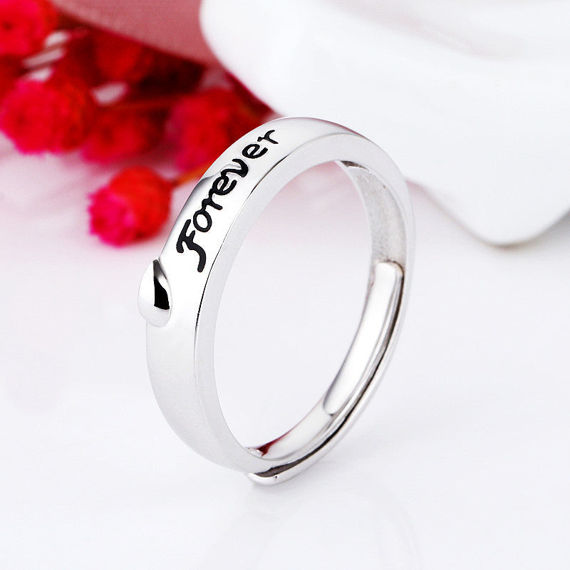 Couple Rings 925 Sterling Silver Unisex Geometric Matching Bands Epoxy Finish Jewelry For Couples Gift For Her