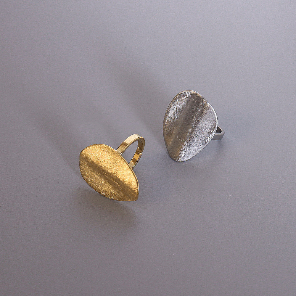 French Exaggerated Profiled Brushed Matte Ring Female Index Finger Ring