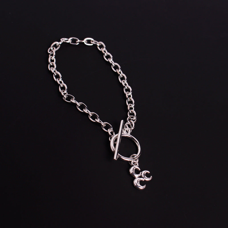 Unisex Alloy Bracelet Electroplated Retro Design Round Noodle Bear Charms With Smiley Lettering Glossy Finishes