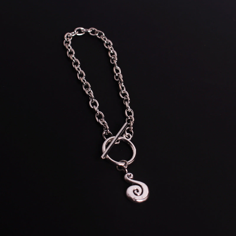 Unisex Alloy Bracelet Electroplated Retro Design Round Noodle Bear Charms With Smiley Lettering Glossy Finishes