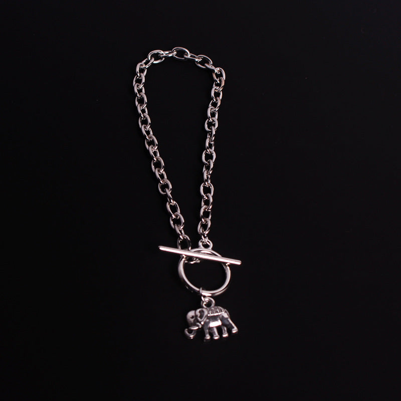 Unisex Alloy Bracelet Electroplated Retro Design Round Noodle Bear Charms With Smiley Lettering Glossy Finishes