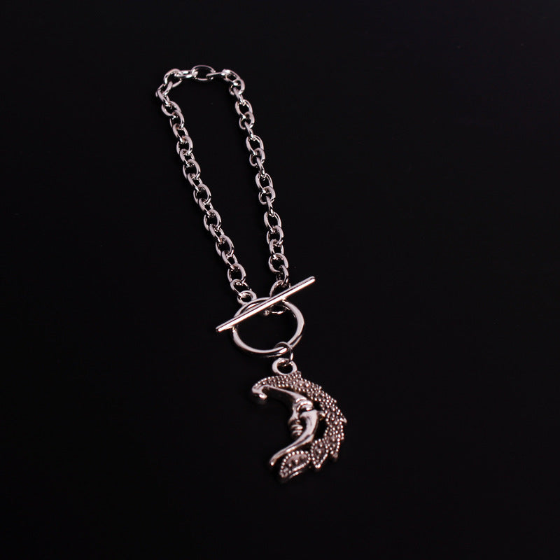 Unisex Alloy Bracelet Electroplated Retro Design Round Noodle Bear Charms With Smiley Lettering Glossy Finishes