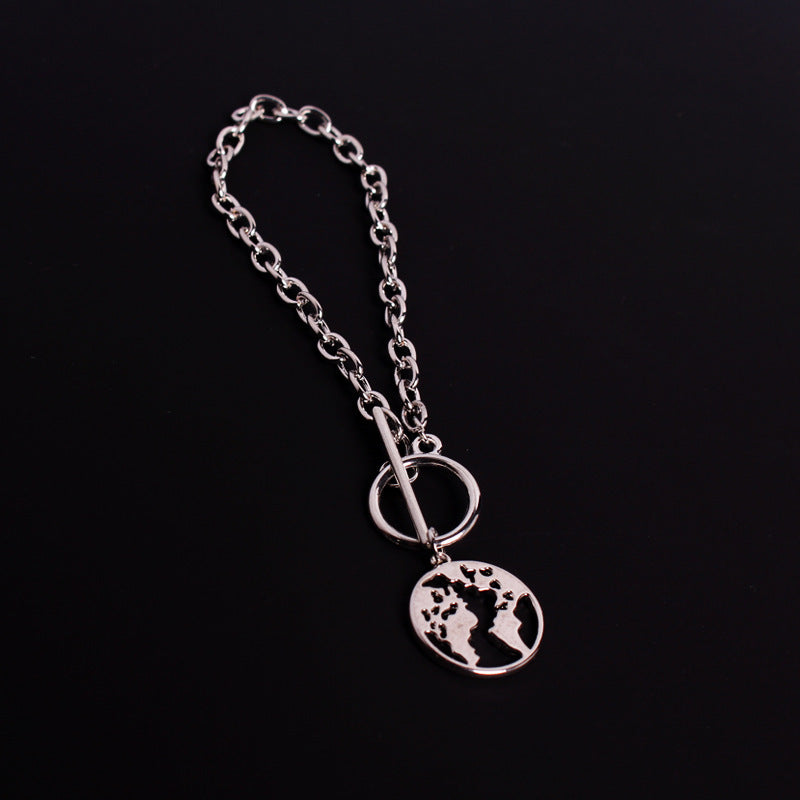 Unisex Alloy Bracelet Electroplated Retro Design Round Noodle Bear Charms With Smiley Lettering Glossy Finishes