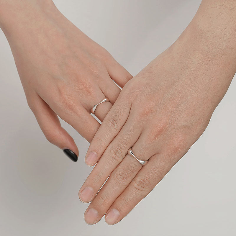 Unisex Opening Rings A Pair Of Matching Rings Gift Jewelry Commemorative Rings For Men and Women Geometric Anniversary Rings