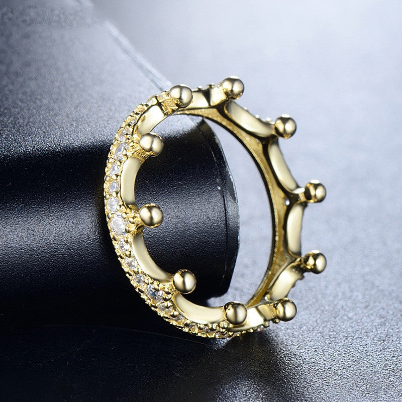 Womens Crown Ring European Style Fashion Jewelry Silver And Gold Ring Gift For Her Elegant Crown Ring Gift Art