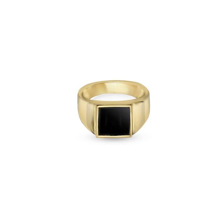 Gold Plated Metal Ring Simple Square Design For Women Stackable Fashion Jewelry Gift For Her Size 5 6 7 8 Gift