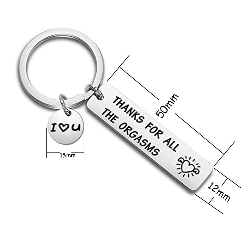 Stainless Steel Keychain Long Key Ring Simple Design For Men And Women European American Style Durable Classic