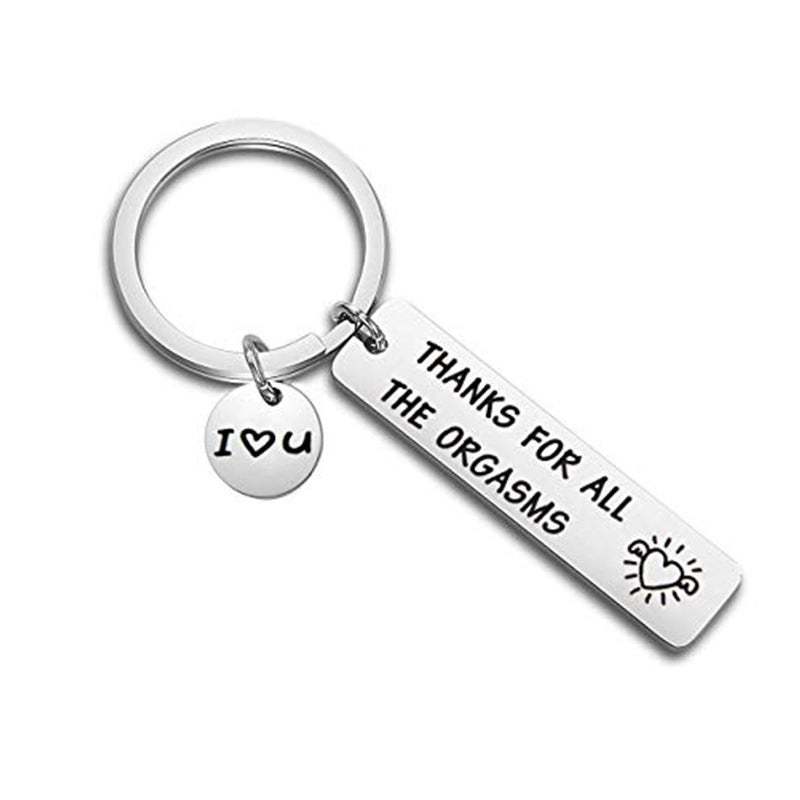 Stainless Steel Keychain Long Key Ring Simple Design For Men And Women European American Style Durable Classic