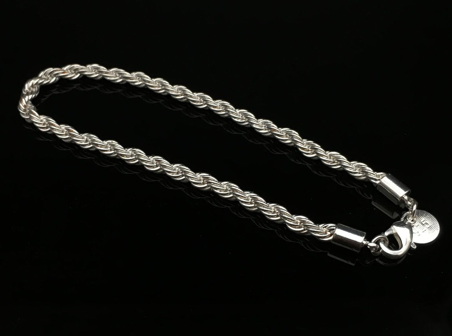 Unisex Bracelet Cupronickel 4MM Twisted Rope Bracelet Diamond Cut Geometric Design Fashion Jewelry Radiation Bracelet