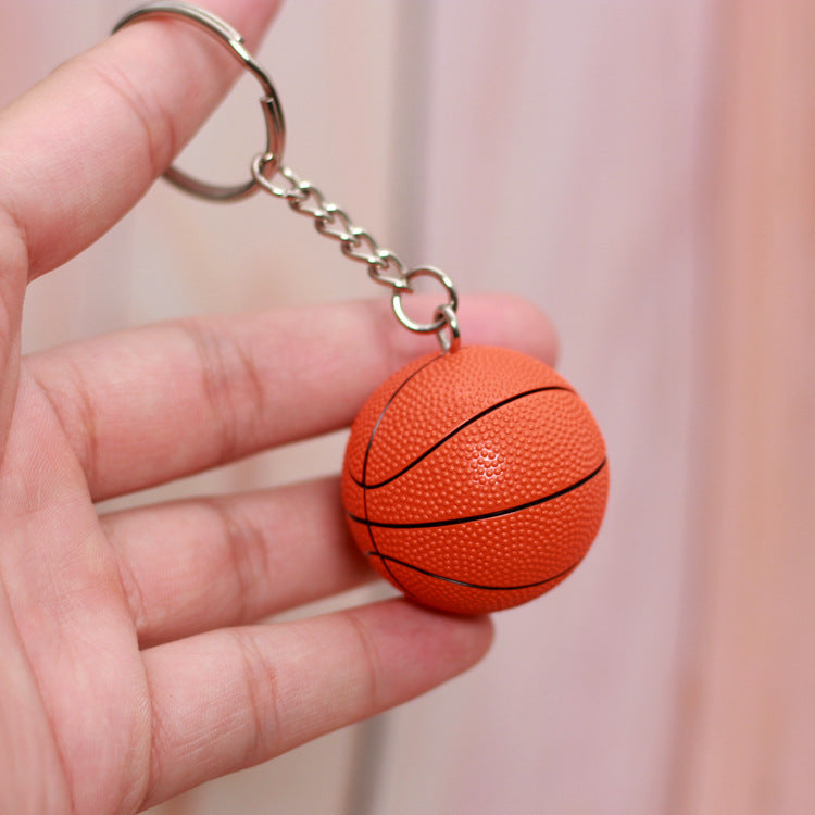 Durable Leather And Plastic Sports Ball Keychain Basketball Football Volleyball Key Ring For Fans Gift Great Gift Idea