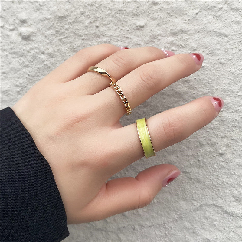 Geometric Electroplated Rings Set Of 3 Drip Rings Individually Packed Perfect For Gift Giving Employee Benefits