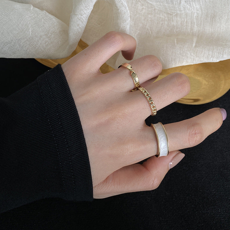 Geometric Electroplated Rings Set Of 3 Drip Rings Individually Packed Perfect For Gift Giving Employee Benefits