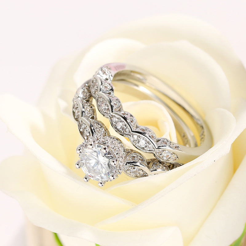 Ring Cross-border Hot Style Jewelry European And American Fashion Zircon Ladies Wedding