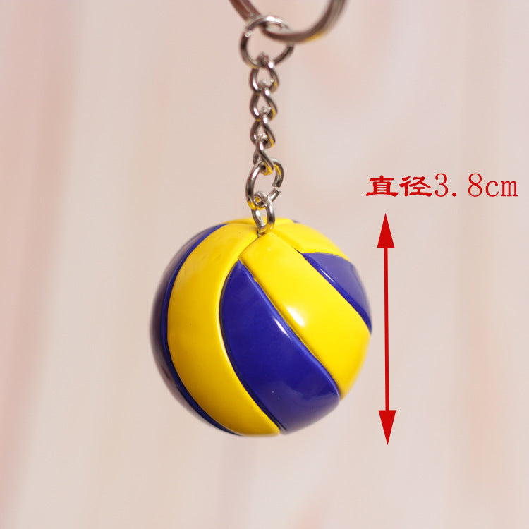 Durable Leather And Plastic Sports Ball Keychain Basketball Football Volleyball Key Ring For Fans Gift Great Gift Idea