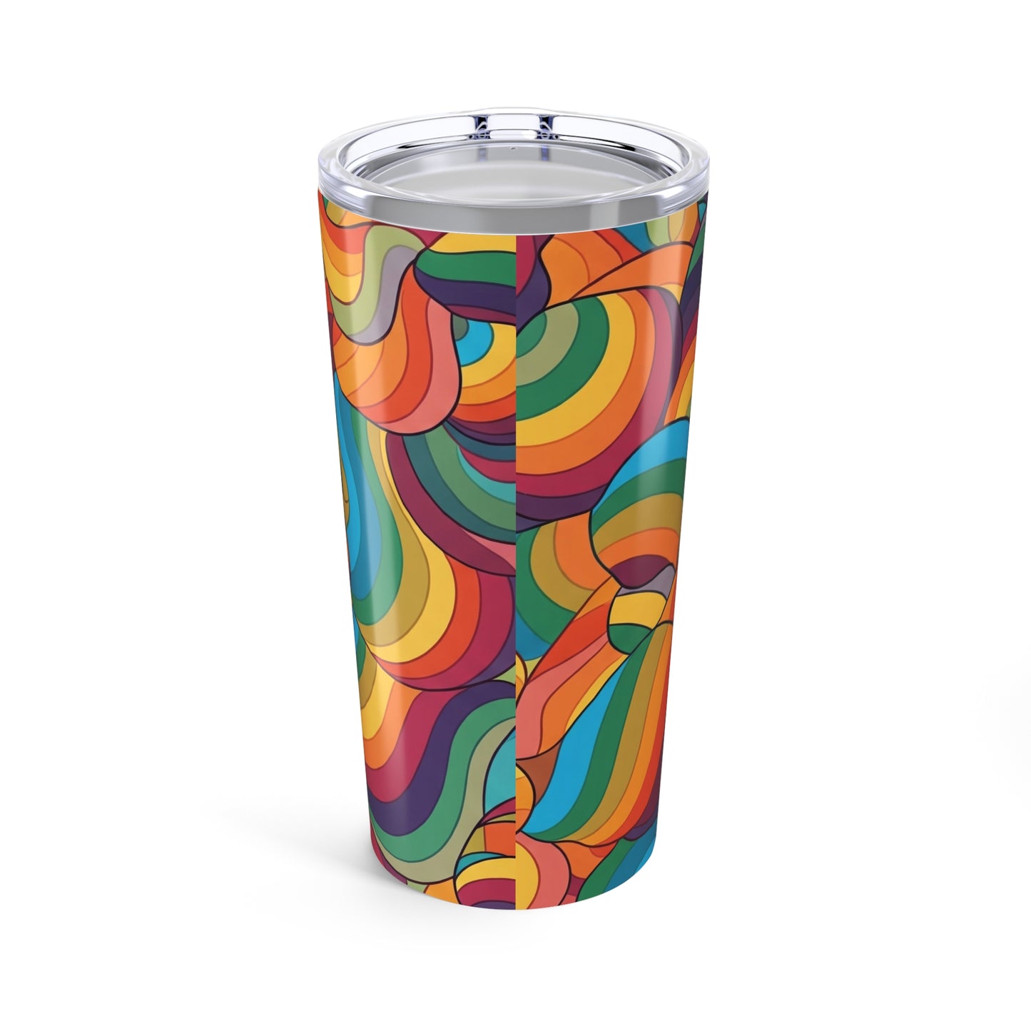20 Ounce Stainless Steel Tumbler With Vibrant Printed Design Double Wall Vacuum Insulated Spill Resistant Travel
