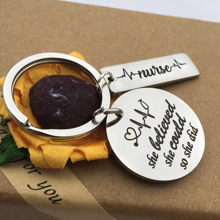 Stainless Steel Heartbeat Design Keychain Gift For Holidays Durable Keepsake And Token Of Appreciation For You