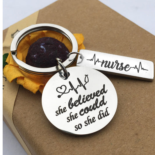 Stainless Steel Heartbeat Design Keychain Gift For Holidays Durable Keepsake And Token Of Appreciation For You