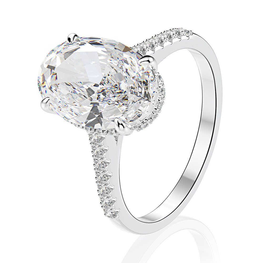 Womens 925 Sterling Silver Ring With Artificial Diamond Geometric Design Individually Packed For Festivals Worldwide