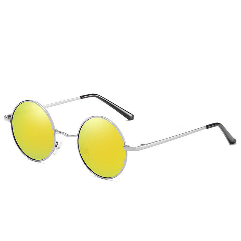 Womens Vintage Sunglasses Polarized Sunglasses Metal Frame Sun Protection Gray Lens Yellow Lens Outdoor Yellow