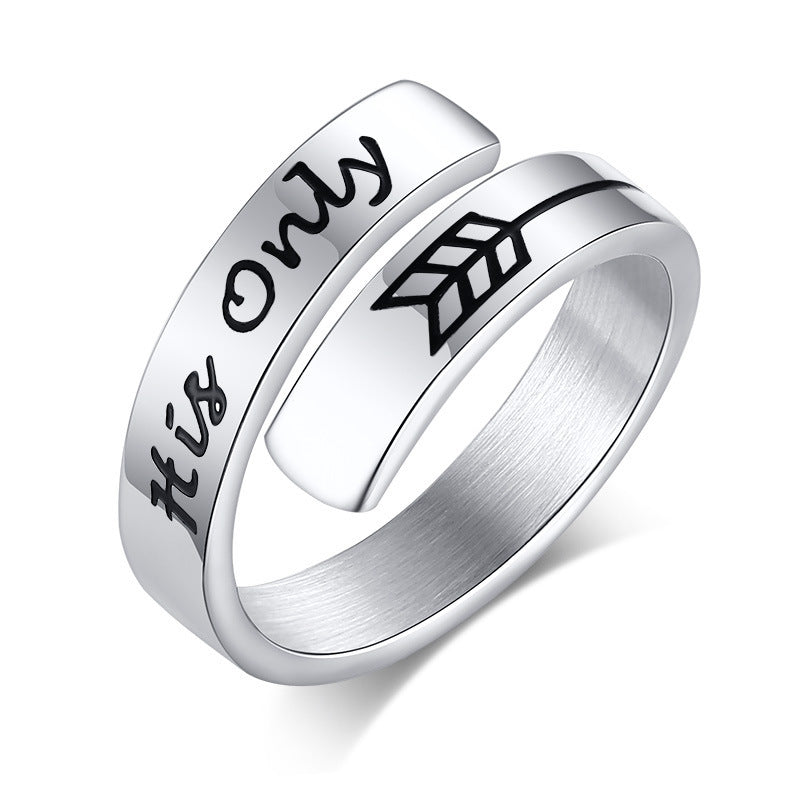 Stainless Steel Ring Arrow Design For Women U Shape Simple Elegance Jewelry Minimalist Fashion Accessory Daily